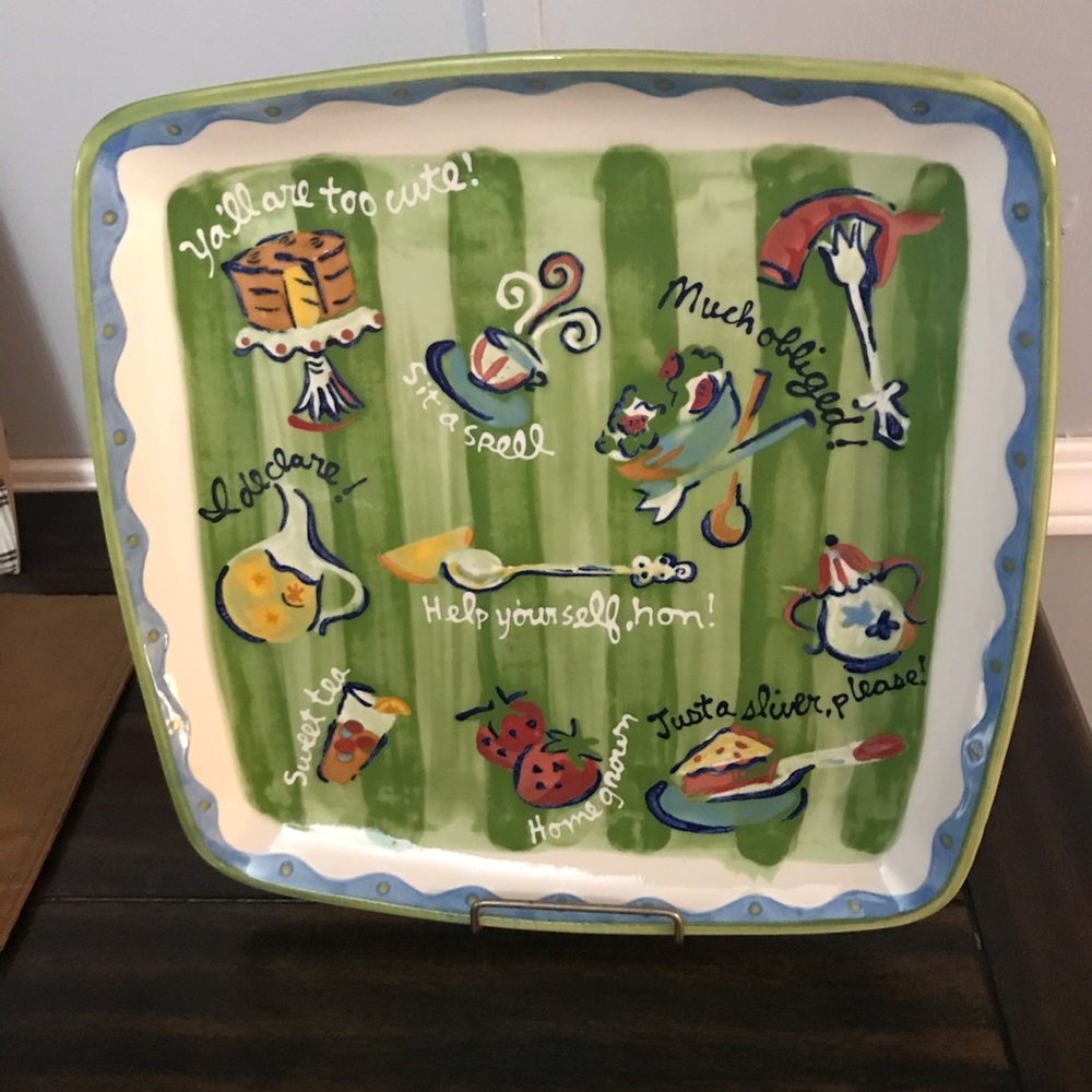 Southern Hospitality plate signed by Becky Denny